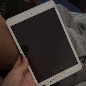Apple Tablet with White Frame and Black Display